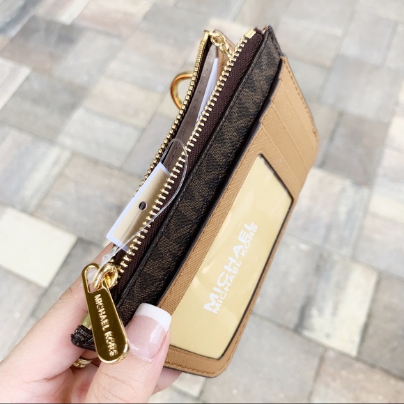 Michael Kors brown acorn coin wallet ID holder - Picture 3 of 3